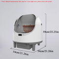 BOOTEELY Fully Automatic Cat Litter Box Oversized Anti-spatter Open Anti-odor Intelligent Electric Cleaning Cat Toilet
