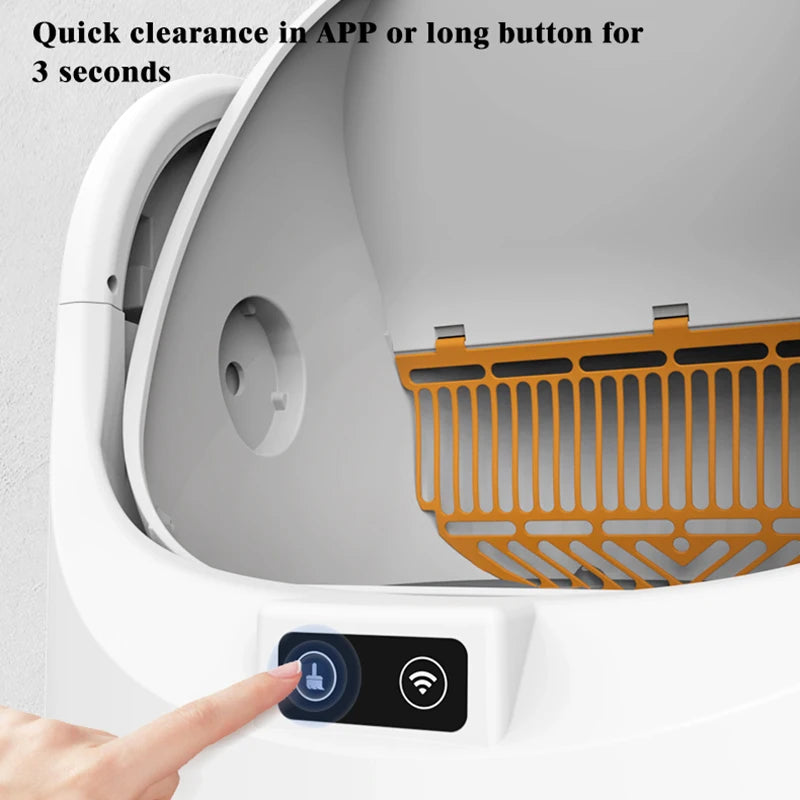 BOOTEELY Fully Automatic Cat Litter Box Oversized Anti-spatter Open Anti-odor Intelligent Electric Cleaning Cat Toilet